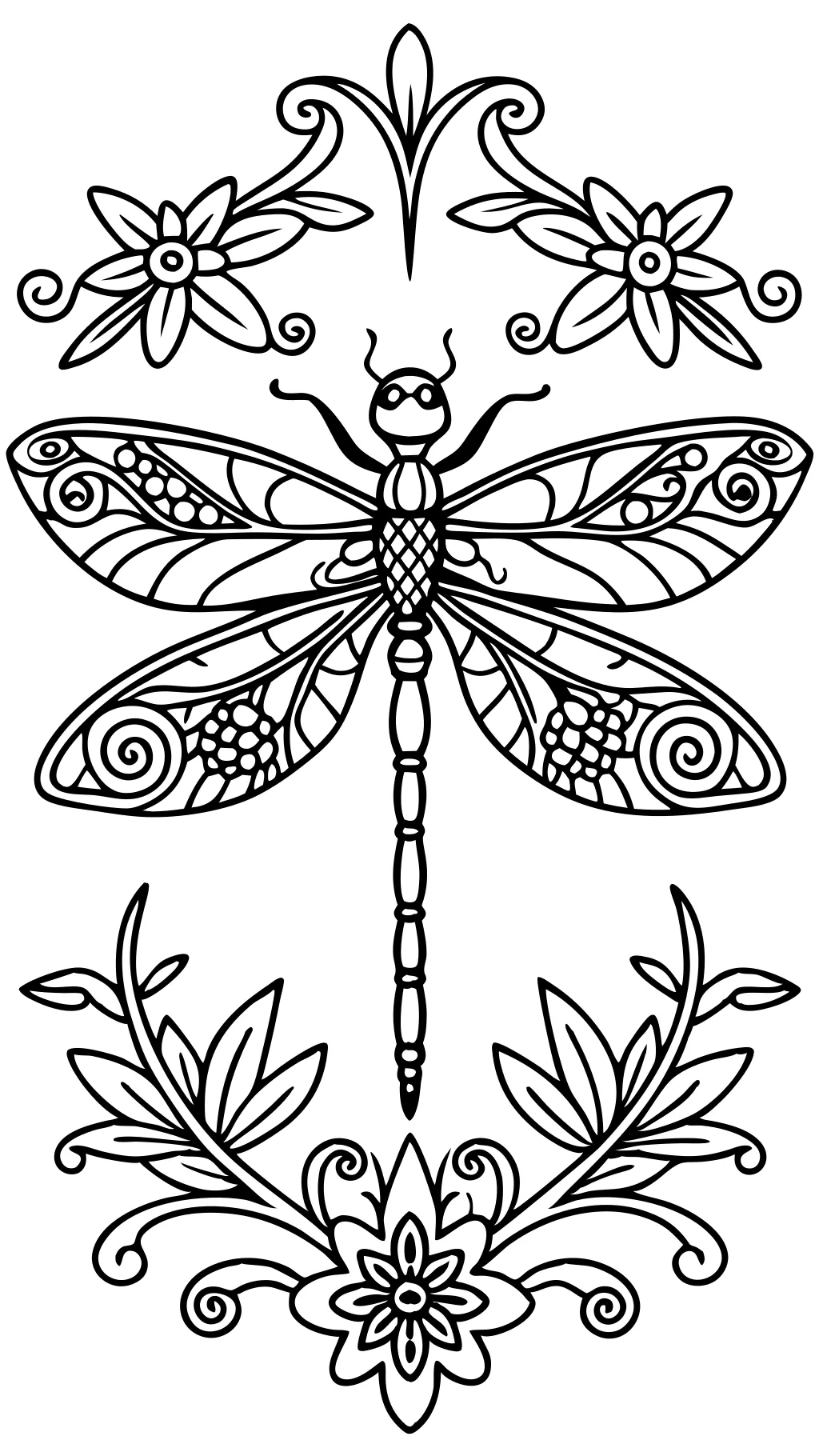 dragonfly adult coloring pages